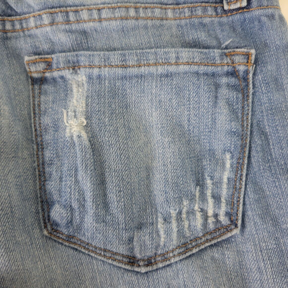 GJG Jeans Juniors 9 Blue Denim Low‎ Rise Womens Destroyed Skinny Leg Distressed - Picture 13 of 16
